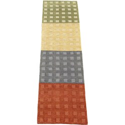Indo Tibetan Gold/ Gray Runner Rug (2'2 x 8')