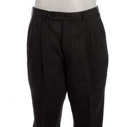 Palm Beach Men's Charcoal Multi-striped Wool Slacks