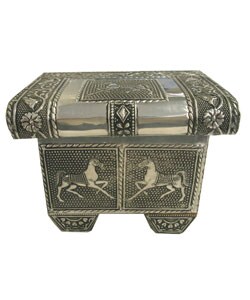 Horse & Elephant Embossed Jewelry Box (India)