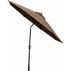 Aluminum 9-foot Umbrella wtih Saddle Brown Canopy