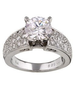 14k Gold CZ and 1ct TDW Diamond Engagement Ring (G-H, SI1-SI2)