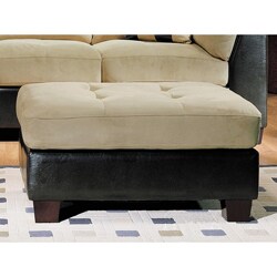 Monica Tufted Microsuede Ottoman