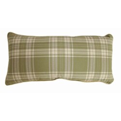 Carillon Pear Green Plaid Throw Pillows (Set of 2)