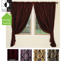 Damask Jacquard Insulated Blackout 84-inch Curtains