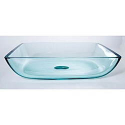 Forgee Square Glass Flushmount Vessel Sink