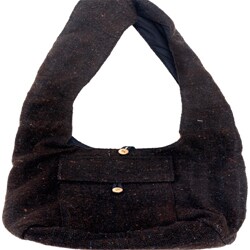 Handmade Lee Brown Wool Handbag (Guatemela)