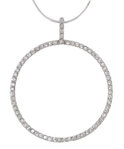 Sterling Silver Circle CZ Pendant