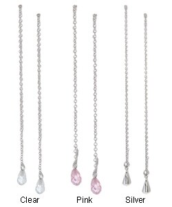 Sterling Silver Teardrop Threader Earrings