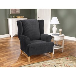 Stretch Grid Wingchair Slipcover
