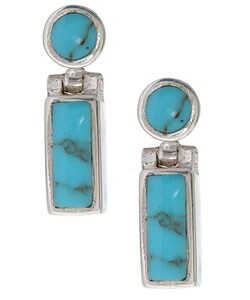 Sterling Silver and Turquoise Dangle Earrings