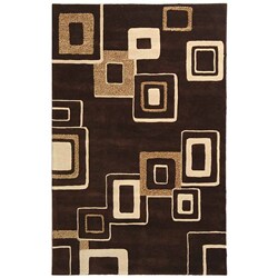 Handmade Soho Gala Brown/ Beige New Zealand Wool Rug (9'6 x 13'6)