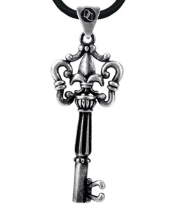 Pewter Fleur de Lis Key Necklace
