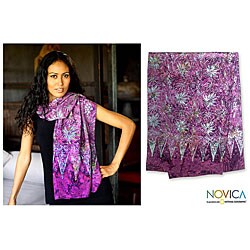 Batik 'Orchid Bower' Shawl (Indonesia)