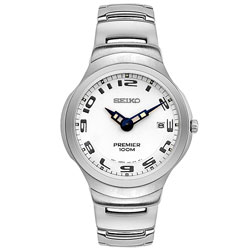 Seiko Men's Premier 100-meter Stainless Steel Watch