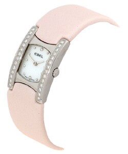 Ebel Beluga Manchette Pink Strap Diamond Watch