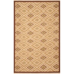 Hand-woven Sand Wool Rug (5' x 8')