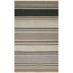 Hand-woven Grey Wool Rug (8' x 10')