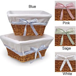 Honey Basket Set with Waffle Liner and Ribbons