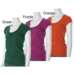 Self Esteem Junior's Scoop Neck Cap Sleeve Top