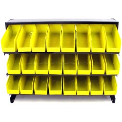 Parts 24-bin Storage Rack with Shelf