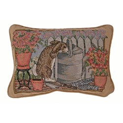 Bunny Garden Tapestry Pillows (Set of 2)