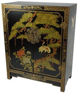 Wood Black Lacquer Cabinet (China)
