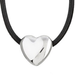 Brass Heart Cord Necklace