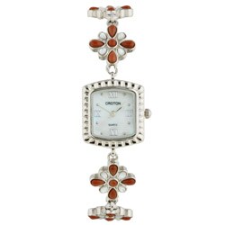 Croton Women's Floral Red Jasper Quartz Watch