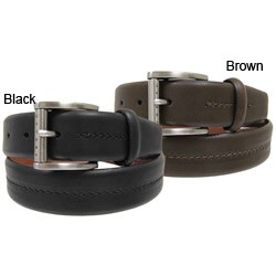 Joseph Abboud Men's Herringbone Leather Belt