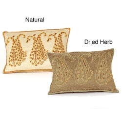 Goa Paisley Silk Beaded Pillow