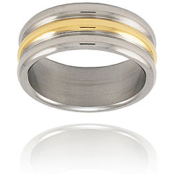 Polished Domed Goldplated Stainless Steel Ring