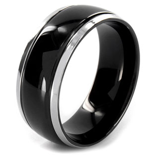 Two-tone Stainless Steel Black-plated Center Ring