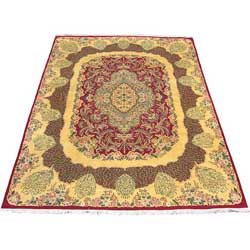 Pakistani Persian Bokhara Red/ Gold Rug (9' x 12')