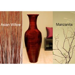 Mahogany Bamboo 47-inch Floor Vase and Branches