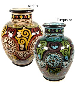 Engraved Ceramic Vase (Morocco)