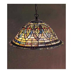 Tiffany-style Victorian Stained Glass Hanging Lamp