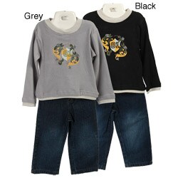 Coney Island Infant Boy's Crest Shirt and Jeans Set
