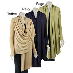 Sisters Women's Ribbed Sleeve Wrap Sweater