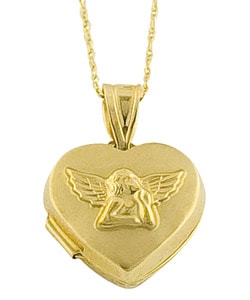 14k Yellow Gold Heart Locket Necklace