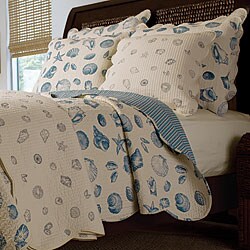 San Jose Blue Cotton Quilt Set