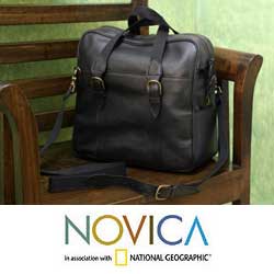 Leather 'Passages' Travel Bag (Mexico)