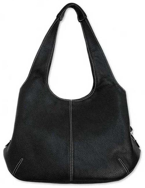 'Urban Black' Leather Shoulder Bag (Mexico)