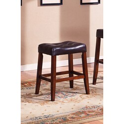 Tufted-seat Saddle Counter Stool (Set of 2)