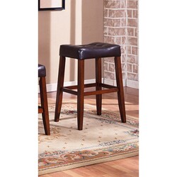 Tufted-seat Saddle Bar Stools (Set of 2)