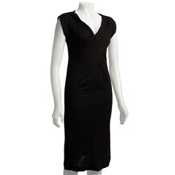 Kische Women's Cap Sleeve Twisted Bodice Dress