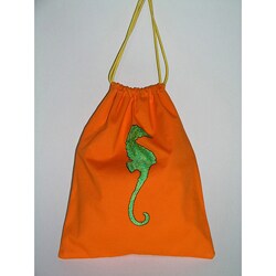Maya Embroidered Seahorse Wet Bikini Bag (Belize)