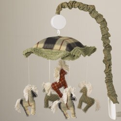 Cotton Tale Derby Plaid Musical Mobile