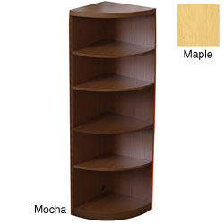 Mayline Aberdeen Laminate 5-shelf Quarter Round Bookcase