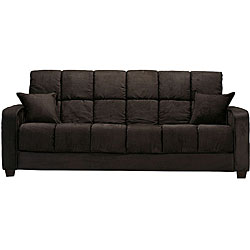 Cara Black Microfiber Futon Sofa Bed