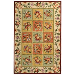 Hand-hooked Primavera Multicolor Wool Rug (5'3 x 8'3)